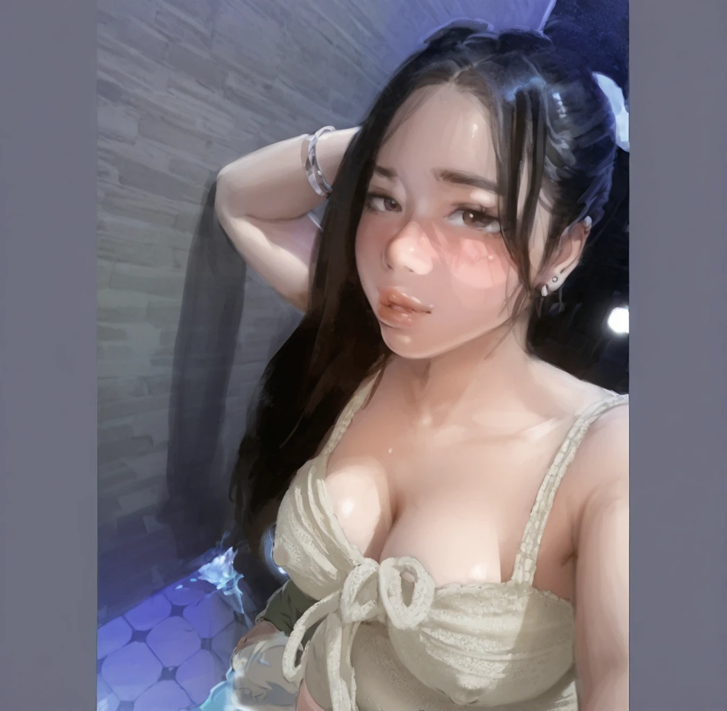 Female body, nsfw, ((gigantic breasts)), (plump), (nude, sexy), beautiful skin, ((topless, shirtless, breasts out)), transparent, transparent clothes, transparent attire, ((big breasts)), (nsfw), (white skin), (best quality), photorealistic