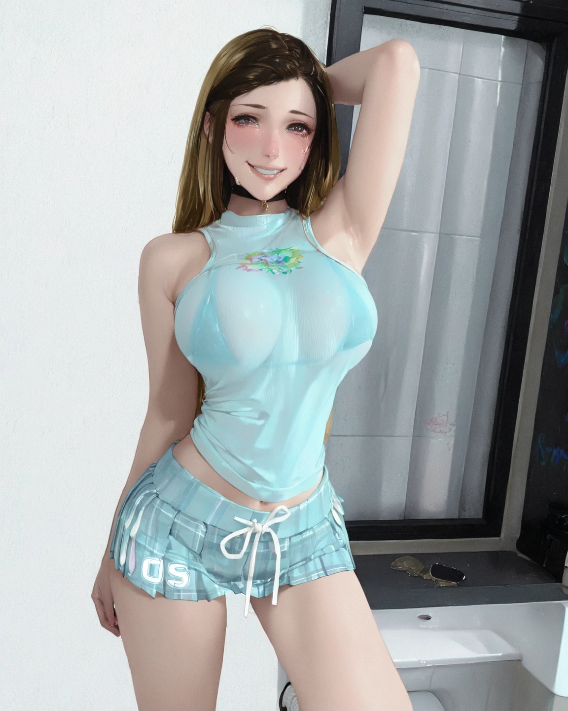 NSFW:1.3, ochaco uraraka, 1girl, solo, nude, showing armpits, looking_at_viewer, smile, without shirt, blush, lying on bed, spreading legs, full_body, high_heels, detailed face, beautiful detailed eyes, beautiful detailed lips, extremely detailed eyes and face, long eyelashes, realistic, photorealistic, photo-realistic:1.37, best quality,4k,8k,highres,masterpiece:1.2,ultra-detailed, HDR, UHD, studio lighting, sharp focus, extreme detail description, professional, vivid colors, bokeh
