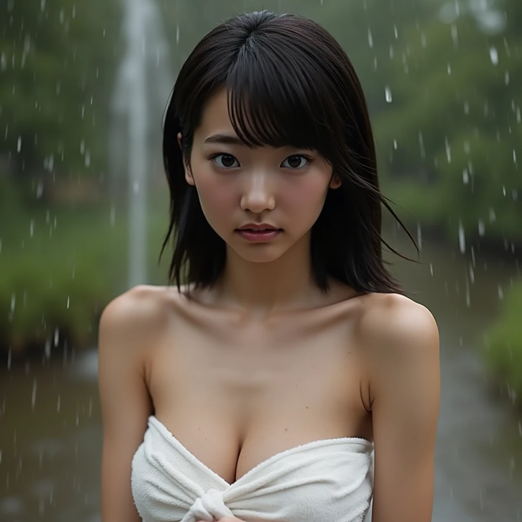 Browsing Caution、最high quality、high quality、Best image quality、8k、最High resolution、High resolution、masterpiece、Detailed and realistic human body、Detailed and realistic skin、Realistic face in every detail、Realistic reproduction of every detail、Detailed and realistic lips、Detailed and realistic teeth、Detailed and realistic ears、Detailed and realistic hair、Detailed and realistic weapons、Realistic reproduction of every detail、Realistic fingers in every detail、(Beautiful Hands、thumb1reference4)、Realistic feet down to the last detail、Realistic breasts down to the last detail、Realistic areola down to the last detail、Realistic nipples down to the last detail、Realistic pussy down to the last detail、Realistic vagina down to the last detail、((Beautiful Japanese Girl))、(Japanese Model)、((Cute Japanese Girl))、((Beautiful 12 year old girl))、(Black Hair)、(Straight hair)、(Random Hairstyles)、((whole body))、((Flat chest、Small breasts))、(immature body shape)、(whole body光沢肌、Fair skin)、(Full nudity)、(All Nude)、((暗い cold stormy weather))、((Pouring rain))、((In the Storm))、((School Playground))、((Pouring rainの中(A girl squatting in the middle of the schoolyard))、((Pouring rainを浴びて(Soaked skin from head to toe))、((Rain dripping from the skin))、((Crowd in the background、There is an audience(The crowd looks at her with disdain.))