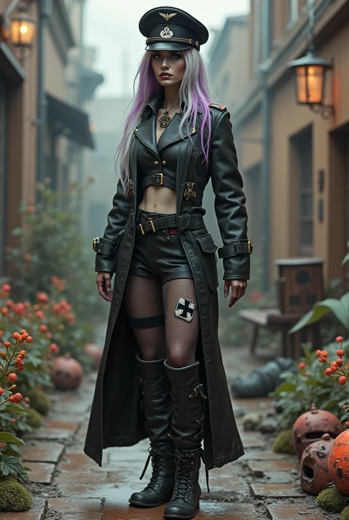 Green Hair、Girl、mysterious、Leather shoes、middle ages、Mechanic、adventure、Hakage、straight、Real、Stylish