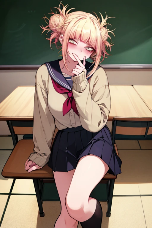 (masterpiece, top quality, best quality, official art, beautiful and aesthetic:1.2), (1girl),upper body, extreme detailed,(fractal art:1.3),colorful,highest detailed, ichikanakano, ichika nakano, short hair, bangs, blue eyes, hair between eyes, pink hair, BREAK skirt, shirt, , white shirt, short sleeves, pleated skirt, shoes, socks, collared shirt, bare foot, detailed feet, toes, feet, sweater, white socks, green skirt, loafers, clothes around waist, BREAK looking at viewer, BREAK indoors, classroom, pov from feet, (masterpiece:1.2), best quality, high resolution, unity 8k wallpaper, (illustration:0.8), (beautiful detailed eyes:1.6), extremely detailed face, perfect lighting, extremely detailed CG, (perfect hands, perfect anatomy),
