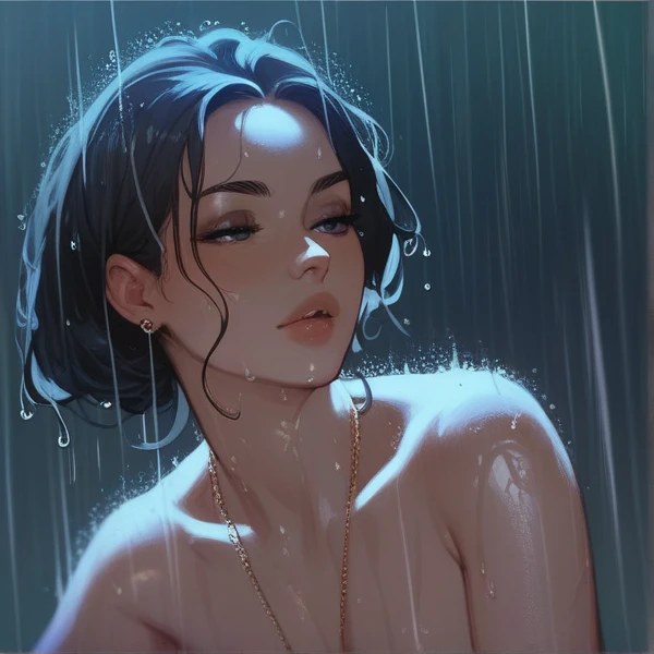 There's a sexy 30-year-old European woman (Modelo Hannah Palmer) posando em banheiro. Mulher branca com sardas, sardas no rosto, olhar expressivo, rosto detalhado, She's naked wearing a fluffy white bathrobe, totalmente sem roupa por baixo, corpo molhado, piercing na barriga, seios grandes, volumosos e arredondados, seios naturais (Angela White), Madeixas grandes e naturais, Large melons, seios arredondados, mamilos duros, Excitado, visible private parts, detalhada, Depilado, muito molhada, olhos lindos e verdes, olhar lascivo e sedutor, half-open lips, grosso, red lips, sexy, breasts are wet, water running down your body, piercing na barriga, cabelos longos e encaracolados, cabelos ondulados, Corte Loiro, loiro com raiz escurecida, raiz dos cabelos escurecida, tatto on the arm and neck, Tatto tribal, Casa de banho com luz natural, casa de banho rica em detalhes, outer space, dust particles in light, great contrast, sombras naturais, Underneath view, olhar de baixo, vista de baixo, close-up nos seios, Ultra-cinematic filter, imagem bem sombreada, anatomia perfeita, mulher quente, sensual, corpo bem iluminado e sombreado, detalhado, 4k, 8k, Ultra Definition.