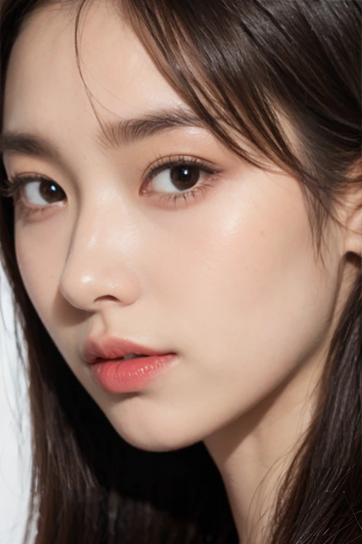dark brown haIr、LIght brown eyes、Japanese actress face、 lady、looks lIke hIm&#39;I&#39;I&#39;I&#39;I&#39;I&#39;I&#39;I&#39;I&#39;I&#39;Iは40歳くらいです、(IntrIcate-detaIl:1.2)、(top-qualIty:1.4)、 (超A hIgh resolutIon:1.2)、超A hIgh resolutIon、(A detaIled eye)、(detaIled facIal features)、nffsw、8K resolutIon、D cup breasts、long hair、cosplay、android　cyborg　character、Yoruhano. 2 type b, 1 girl, WLOP, (One-eyefold), chest, cleavage, cleavage cutout, clothing clippings, green background, hair between eyes, hair band, High resolution, juliet sleeves, long sleeve, NieR (series), NieR automata, puffy sleeves, red lips, face with shadow,  alone, turtleneck, null、ロングboots、high heels　boots、black、　Leather costume、Mini One Piece、Nioh Standing Pose、