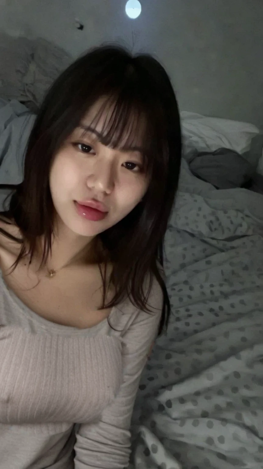 close-up, of beautiful korean female, wearing crop top , 34 inch breast sizes, slightly smile,wearing tank top, holding chocolate ice-cream , nokeh background, UHD