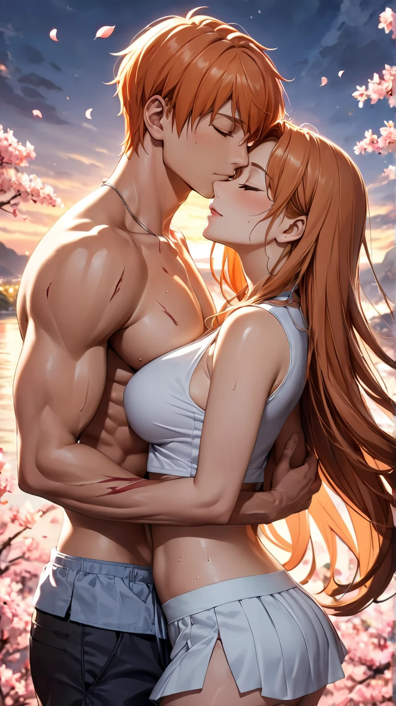 Highest quality、masterpiece、High sensitivity、High resolution、Detailed Description、Orihime and Hikoboshi、Tanabata、milky way、A story of a man and a woman、