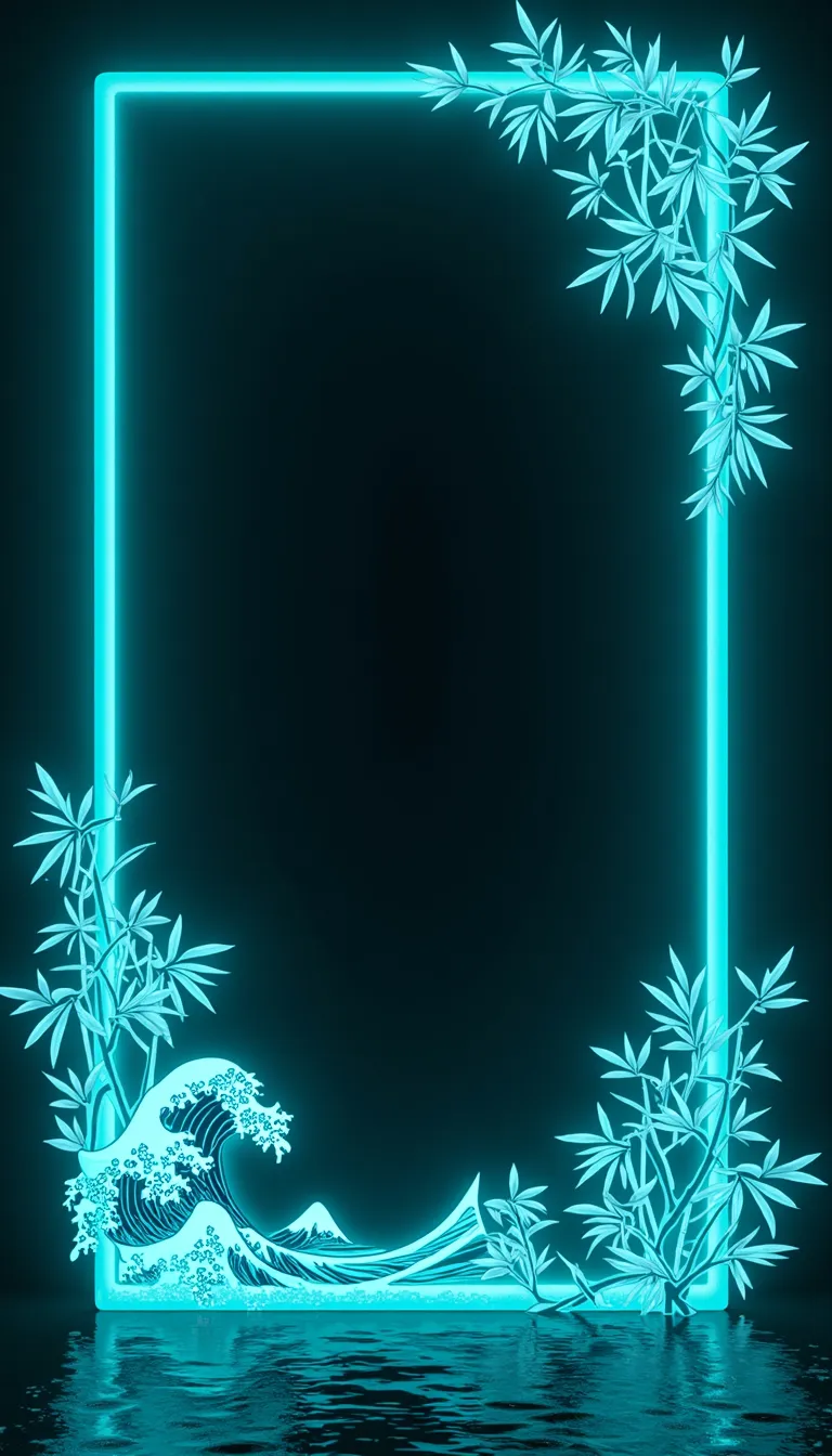 Ultra-thin Japanese neon border