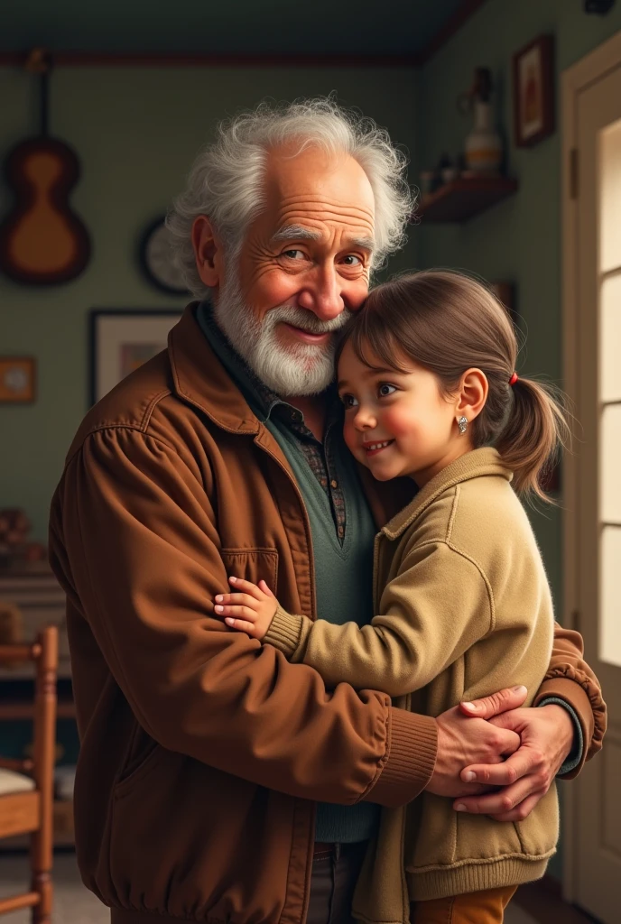 Old man and young girl