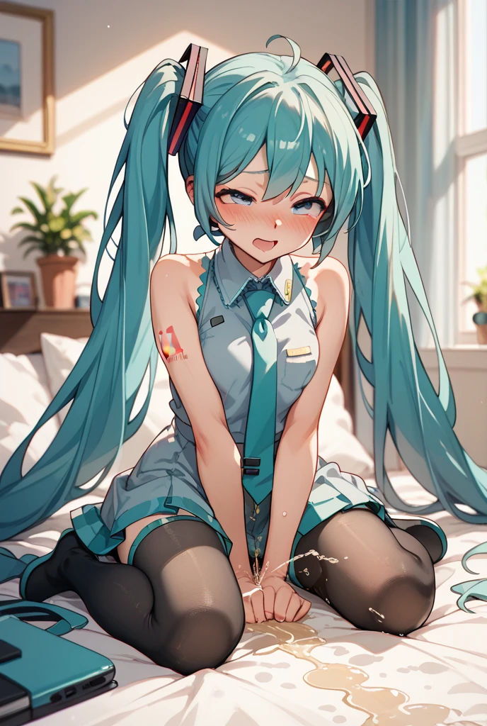 Best quality at best,one-girl,cyanhair,brassiere,blackstockings,white under lingerie,soaking wet,Drenched,face flushed,dreads,embarressed,A white bikini,spread their legs,seductiv