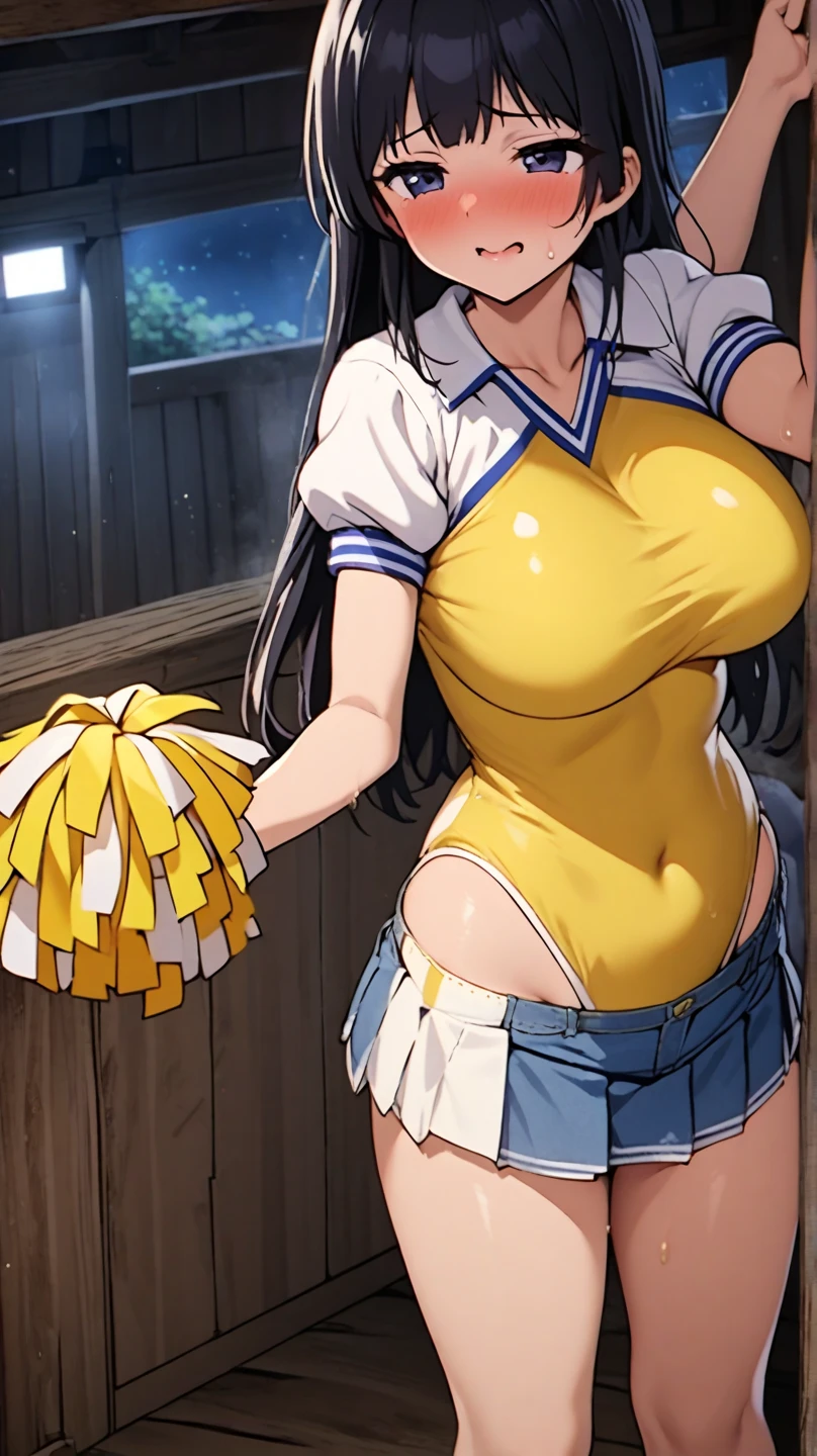 ((Table t○p, highest quality, Hi-Res Lucifer,Anime Screen Capture、Perfect Pixel, 8k, nsfw)))、((((sex、Surrounded by several men、bukkake、Multiple cockuscular)))、Perfect Anatomy、(((Huge breasts、Wide hips、Wide ass、Wet、Hands behind head、Both armpits、Standing on one leg、Spreading her legs)))、(((Bobcut)))、(((School Uniform、White Sleeveless Shirt、Black Mini Skirt、Blue Panties)))、Sweat, Vapor,(Yellow Eyes)、((Black Hair)), ((((surprised、blush、Embarrassing、shout))))、Are crying、(Dark Back Alley)、