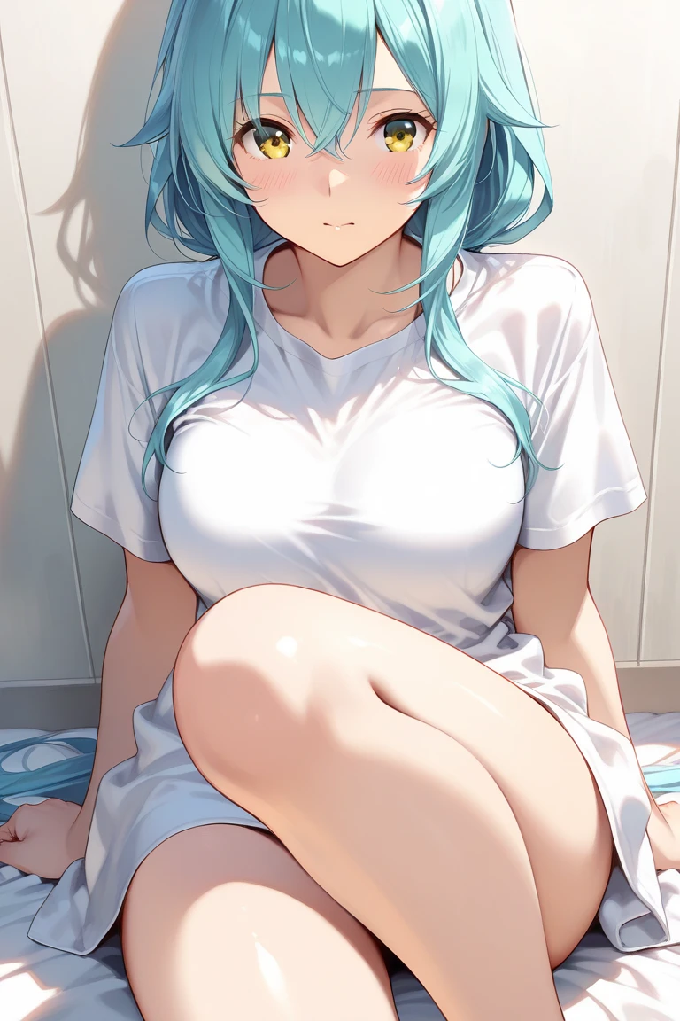 (masterpiece, Highest quality:1.2), One girl, high quality,girl,slender,((Sweaty,steam,burn)),panty,shy,wet panty,Embarrassing,((open legs)),stand up,Wet,girl trembling with sexual climax,((spread legs),Fair skin,sex appeal