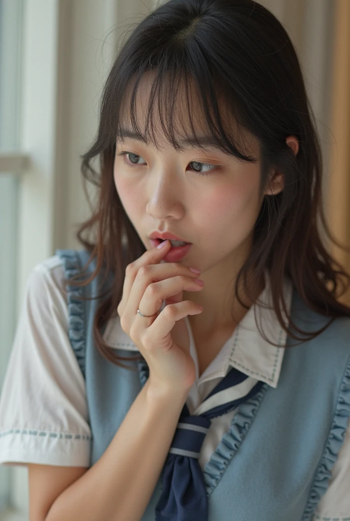 Peeking up a Korean girl's skirt