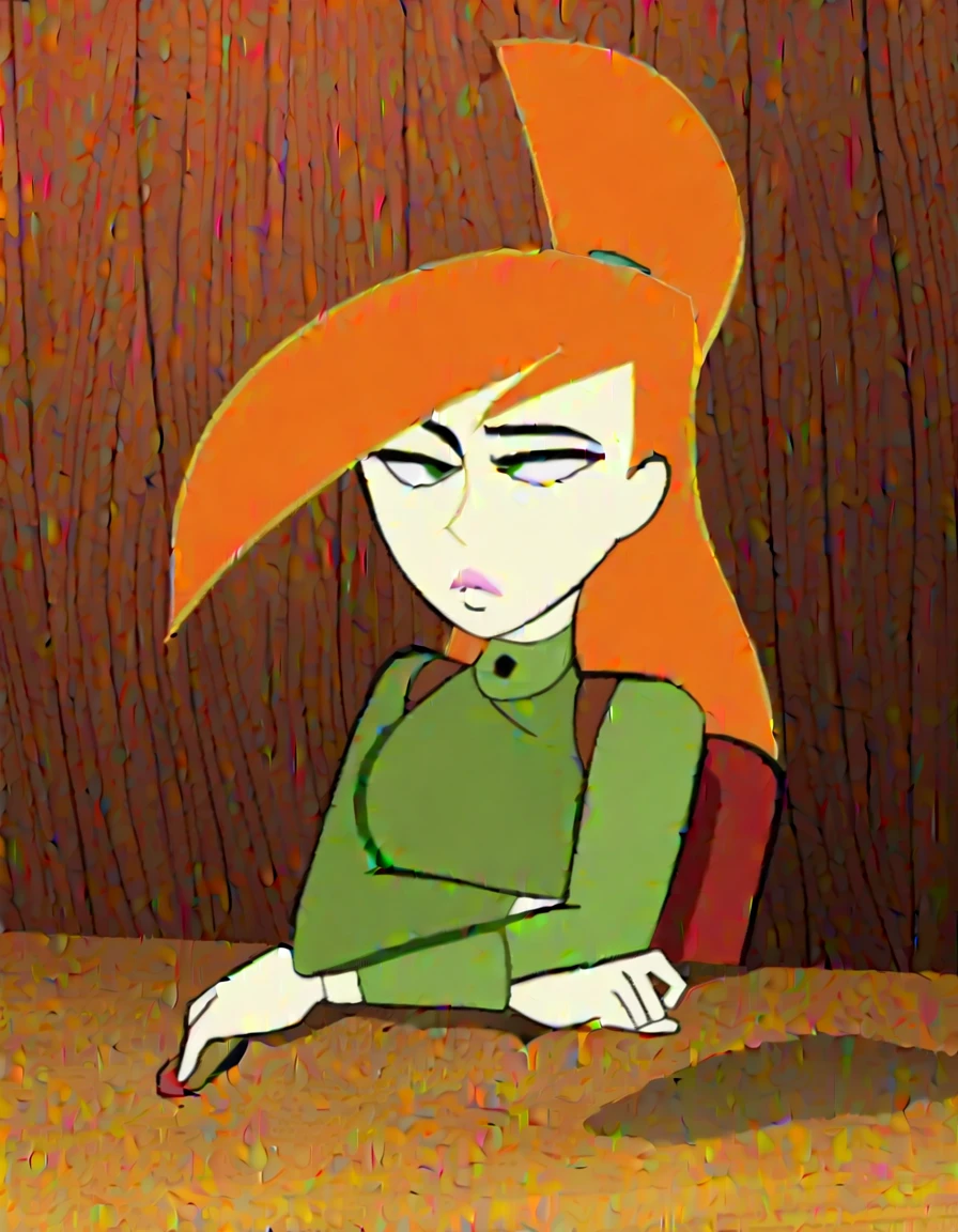 pov, Sam, totally spies, sitting, inside a train, skirt, bare shoulders, orange hair, green eyes, blushing, hairy penis, foreskin, crossed legs, man, dick flash, masturbating