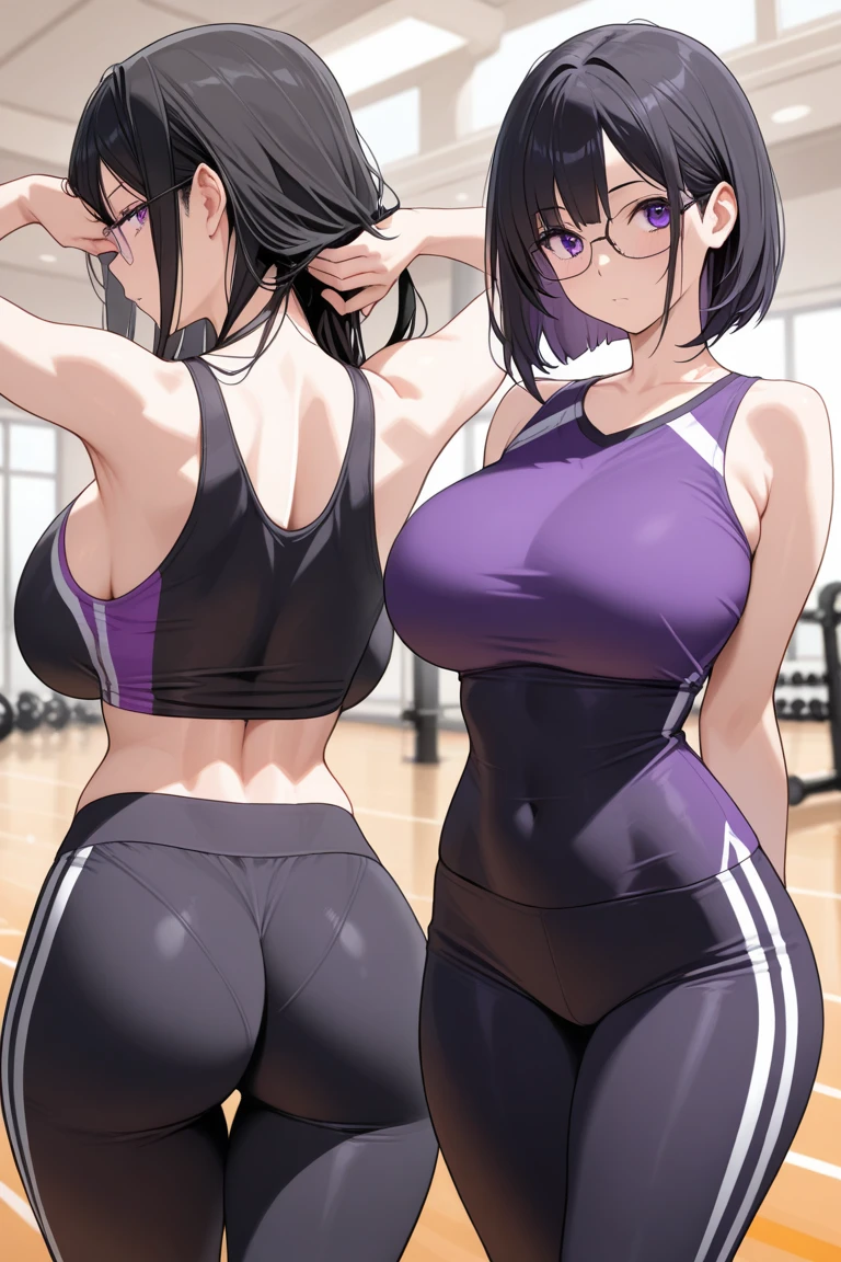 (masterpiece), best quality, purple, expressive eyes, , purple perfect face, gym, workout, hot, sweating, sweaty, tan, big , tan skin, flustered, purple, purple clothes, blush, purple clothes, see thru, yoga pants, black hair, backview , curvy woman , black hair, purple eyes ,, purple pants , multiple man, surrounded by men, men checking out women at gym, surrounded by multiple men at gym, ponytail, purple, purple clothes, purple pants, curvy woman, multiple men, curvy, massive breasts, massive ass, curvy milf, purple , one women surrounded by men, horny men, groping , grab, groping, breast grab , groping, molesting , ass grab, scared, panic, sweating, embarrassing, embarrassed. Panic, eyes wide open, boob groping, breast groping , nsfw, groping