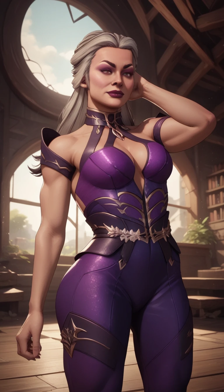 score_9, score_8_up, score_7_up, score_6_up, BREAK Sindel, backpack, cleavage, medium breasts, seductive smirk, hands holding own hips, sweating, wide hips, big ass, in a forest, raining, frontal shot