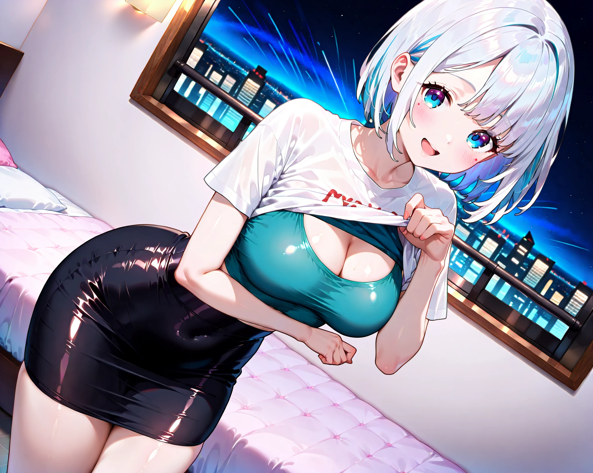 ((Sister having intense vaginal sex with a man:1.4)), Full body image, front, One girl, 18-year-old, Mix 4, (32K, RAW Photos, Highest quality, masterpiece:1.2), (Anime-like, photoAnime-like:1.37), cute, Short sleeve T-shirt,Shorts,レギンス, night, rain, Humidity, Professional Lighting, Photon Mapping, Radio City, Physically Based Rendering, Super Resolution, (Big Breasts:1.2), {{The biological weapon that preyed on the younger sister exposes her breasts and private parts, and with an evil smile on her face, straddles her older brother&#39;s crotch and has intense cowgirl sex.}}, ((Intense vaginal sex with a man:1.2)), 男, penis, Cowgirl Sex, モラルなし, whole body, NSFW