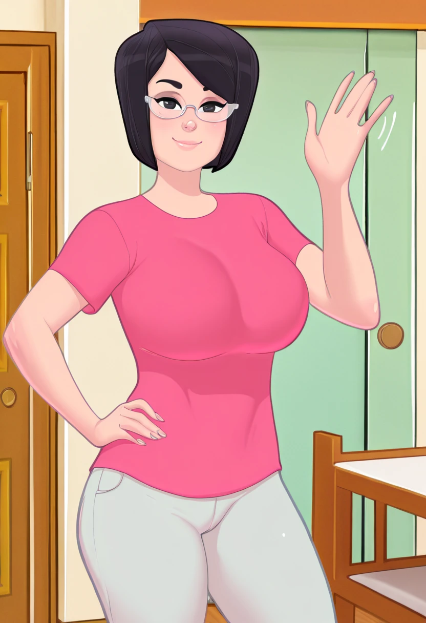 escamoso, Kobold, (piscando:1.5), female, coxas grossas, cauda, garras, three-quarter portrait, Sozinho, corpo roxo, suspenders, camiseta branca, shorts, medium breasts, Vila, ao ar livre, sorriso, olhos azuis, (Sorc), pessoalami, Miso Souperstar, ShortstackBT, perfect hands, camel toe