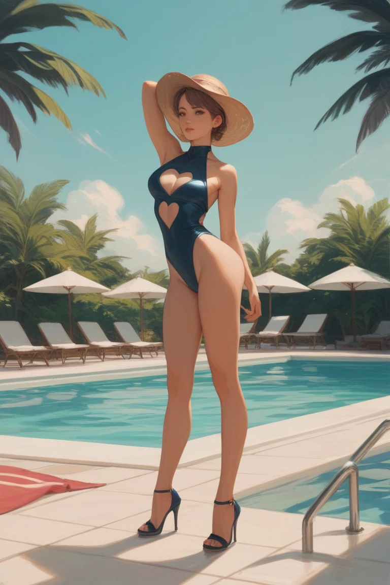 Tracer from overwatch is wearing a slutty string bikini and bending over to show you her ass. thicc_ass. small_boobs. sneakers, squatting, back view. pussy_outline. sexy pose. nsfw. cameltoe. sexy. porn.