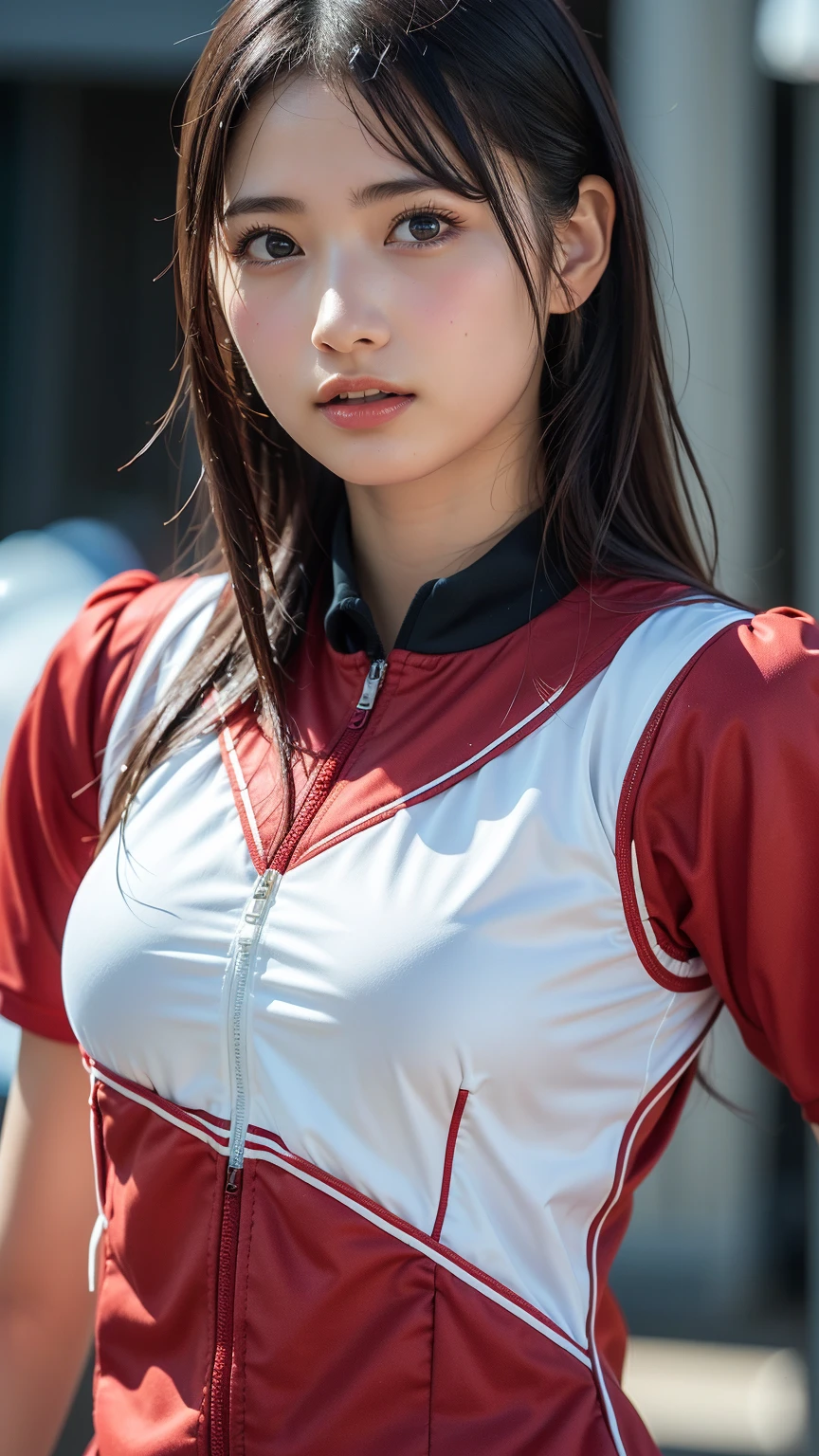 Arsenal, female scouter, sports casual, Sexy, exposure, C-Thru, mesh