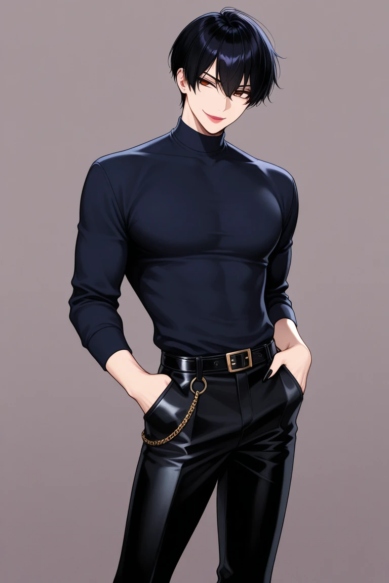 blonde boy, blue eyes, femboy, skirt, tight shirt, flat chest, short hair, mullet, wearing yellow, mean glare. thin shirt, nipples, collar,