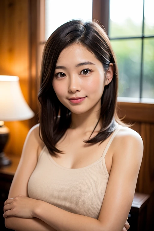 (top-quality, 16K, ​masterpiece:1.3), (ultra detailed), (masterpiece), (best quality), Highest quality, Realistic, Surreal, Highest quality, Extremely detailed CG, Very delicate, 16K wallpaper, High resolution, A woman in a management position at a prestigious company, (38歳), ((Silky hair:1.2)), (beautiful short hair:1.2), BREAK ((upper body:1.5)), ((look into the viewer's eyes:1.5)), ((looking at viewer:1.5)), ((Front view:1.5)), ((from front:1.5)), BREAK cute girl, short girl, short arms, ((small eyes)), fleeting atmosphere, ((thin eyebrows:1.2)), ((thin lips:1.5)), ((orgasm:1.5)), ((ecstasy:1.5)), ((mole under eye:1.2)), BREAK ((small breast)), (((little girl's body:1.5))), (((petite body:1.5))), pretty girl, ((UNTITLED business suit:1.2)), ((Very simple necklace)), With a large window Japanese office, ((Working at desk:1.5)), Japanese, slender body, very detailed, detailed fingers, detailed hands, detailed eyes, detailed legs, accurate and perfect human anatomy, real human skin,