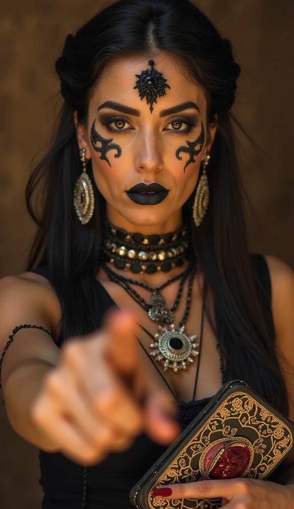 “”witch” by Steve McCurry, 35mm, F/2.8, insanely detailed and intricate, character, hypermaximalist, brutal, ornate, beautiful, bodypaint, suffering, dreadful, gothic, terror, horror, revealing, erotic, disappealing, repulsive, hateful, hyper-realistic, super detailed, popular on Flickr”