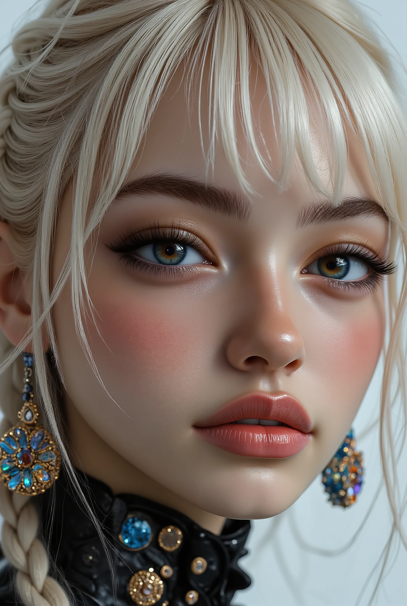  { [Style: "masterpiece, realistic, (photorealistic Realism), ultra-detailed, Hyper high resolution" - "(Hyper quality, intricate ultra-detailed digital art)"](Key Directive: - ("The priority is the anatomical accuracy and texture of the materials" - "Ultra-sharp human eyes with biological accuracy") "{Eyes:(acid-resistant terminology)(macro-details:1.3): Moist corneal surface(visible aqueous layer:1.2)Hyper-detailed iris stroma ((brown:1.3) with gold flecks) Precise limbal ring (slightly neons pigmentation:1.25)Pupil micro-texture (irregular edge authenticity:0.9) * Vasculature in sclera(subtle red veins radiating from limbus)" - "Lashes: blue individual synthetic fibers (crosshatched roots:1.2,clump-free separation)" | Hair: "white braid with split-end realism(neon light diffraction patterns)" | Pose: "combat-ready stance (plausible spinal twist)" Technical Specs:(Optics: - "Zeiss Otus85mm f/1.4 lens(eye refraction calculations:0.66)" - "Shutter Speed:1/500(freeze eye micro-movements)" - "Focus Stacking:7-point coverage on iris plane") (Post-Processing: - "Frequency separation for skin vs eye details" - "Selective sharpening: eyes180%,hair120%" - "Denoise: luminance20,color35(retain corneal speculars)")(Avoid: "pupil distortion, uncanny valley asymmetry, plastic-like wetness") a fairytale-like picture , beautiful princess님, full body photo, A well-drawn fairy tale, beautiful princess, , a fairytale-like picture , Detailed description, A well-drawn fairy tale, Vivid expression , Detailed facial features, Luxurious Outfit, colorful jewelry, graceful posture, Fantastic Backgrounds, magical atmosphere, Sophisticated contrast treatment, Detailed texture expression, Precision drawn with expert craftsmanship, Vibrant colors, Detailed texture expression,(Rendering engine: "Unreal Engine 5 path tracing, 16K texture maps") Anisotropic Filtering,Maximum Sharpness and Sharpness,Albedo and Specular maps,Surface Shading,Precise simulation of light-material interactions }}