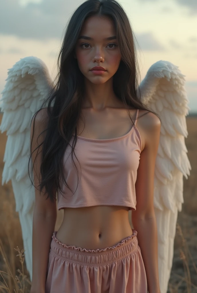 Make this photo into an angel at heaven