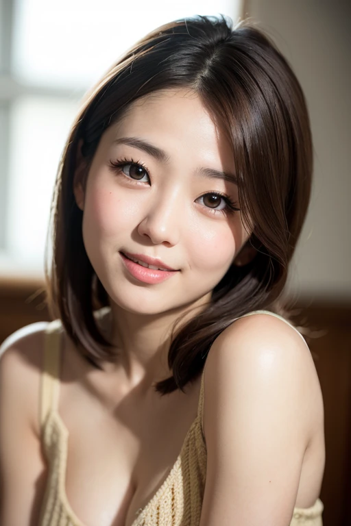 Smile, white clothes