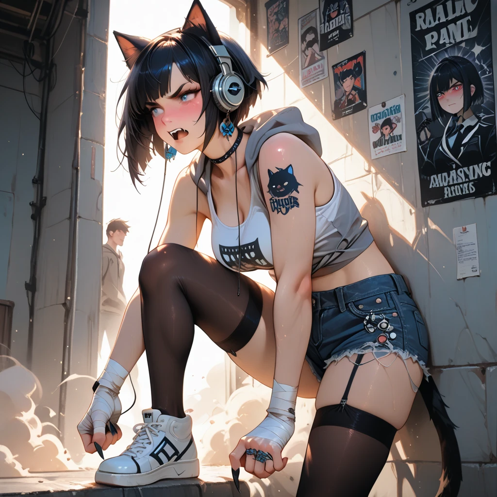 a 15 old in a bikini top and shorts sitting on a chair, 3 d neon art of a cyberpunk frog, scifi character render, 3 d render stylized, 3 d render beeple, stylized 3d render, style of starfinder, scifi character, rolands zilvinskis 3d render art, rendered in redshift, colored zbrush render