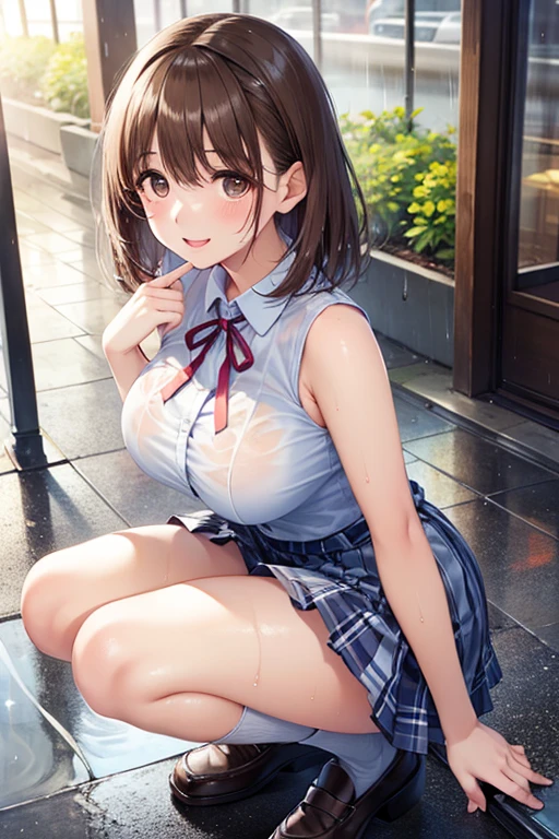 (highest quality:1.4)、High resolution、detailed background)、(detailed beautiful face:1.4)、detailed facial expressions、anatomically correct、beautiful and smooth skin、skin texture、professional lighting、beautiful teenage girl、(two beautiful girls)、(huge breasts:1.3)、cute hair color、brown hair、braided bob、braided ponytail、realistic、perfect body line、thick thighs、Attractive big ass、cute gesture、cute、sexual expression、Emphasize feminine silhouetteake your body line look beautiful、Sexual buttocks、
Sexy sailor uniform made of see-through material、white sailor collar、Pleated mini skirt with tartan plaid pattern、white knee high socks、pink lace panties、No bra、underboob、emphasize the chest、emphasize cleavage、cute、cowboy shot、
(two beautiful girlsが白い目でスカートを上げてパンティーを見せてくる:1.5)、
squat down、I can see my underwear when I squat down、panty shot、
sexual expression、school trip、Posing against the backdrop of buildings and landscapes、
Palace of Versailles in France、The magnificent interiors and the palace theatre are also highlights.、cute