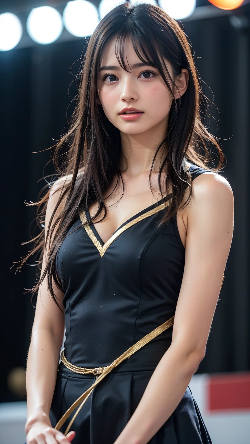 (4 k、top-quality)、(realisitic、Photorealsitic)、(Yakian)、
1girl in、独奏、full body Esbian、(face to the viewer)、
perfect hand、up looking_で_the viewer、
whiteshirt、
outside of house、Pool side、finerly detailed face、Outstanding smile、long brown hair,(huge-breasted, cleavage:1.2),(Shiny black and gold swimming race suit :1.3), (Cameltoe),18year old、Nogizaka Idol、actress、Korean Idol、hposing Gravure Idol,place one's arms behind one's back,Raise both arms,(Aside)