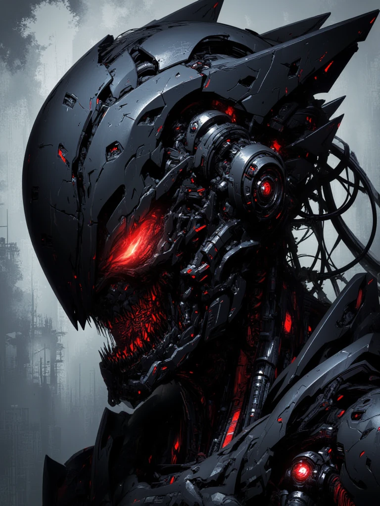 CarnageStyle, (Brown,Black:1.5), portrait, looking at viewer, solo, upper body, detailed background, detailed face, (<lora:GlyphTech:0.5>, glyphs, scifi, hologram, glyphtech theme:1.1) evil high-tech futuristic hacker, smirk, advanced technology, techwear, wearable device, keycard, electronics, blue (holographic display:1.05), access granted, encrypted symbols, cryptography, screens in background, stealth, dark sinister atmosphere, , <lora:CarnageStyle:0.9> crimson,fluid,bloody, (Masterpiece:1.3) (best quality:1.2) (high quality:1.1)