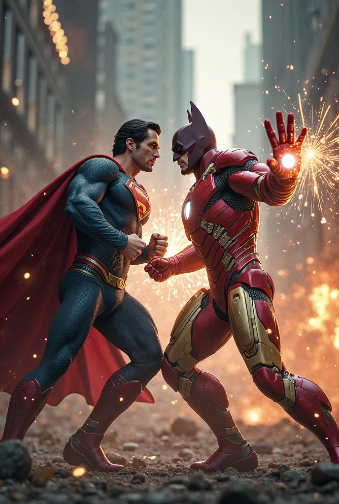Superman and Deadpool blooding fight thor