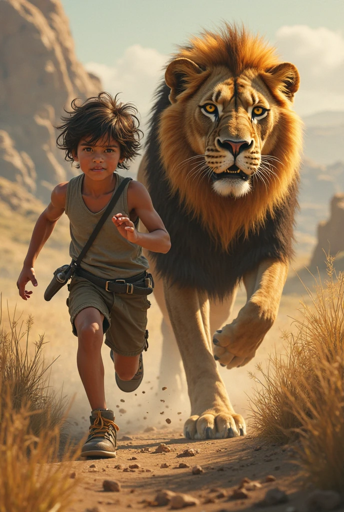 Boy afraid of lions --auto --s2