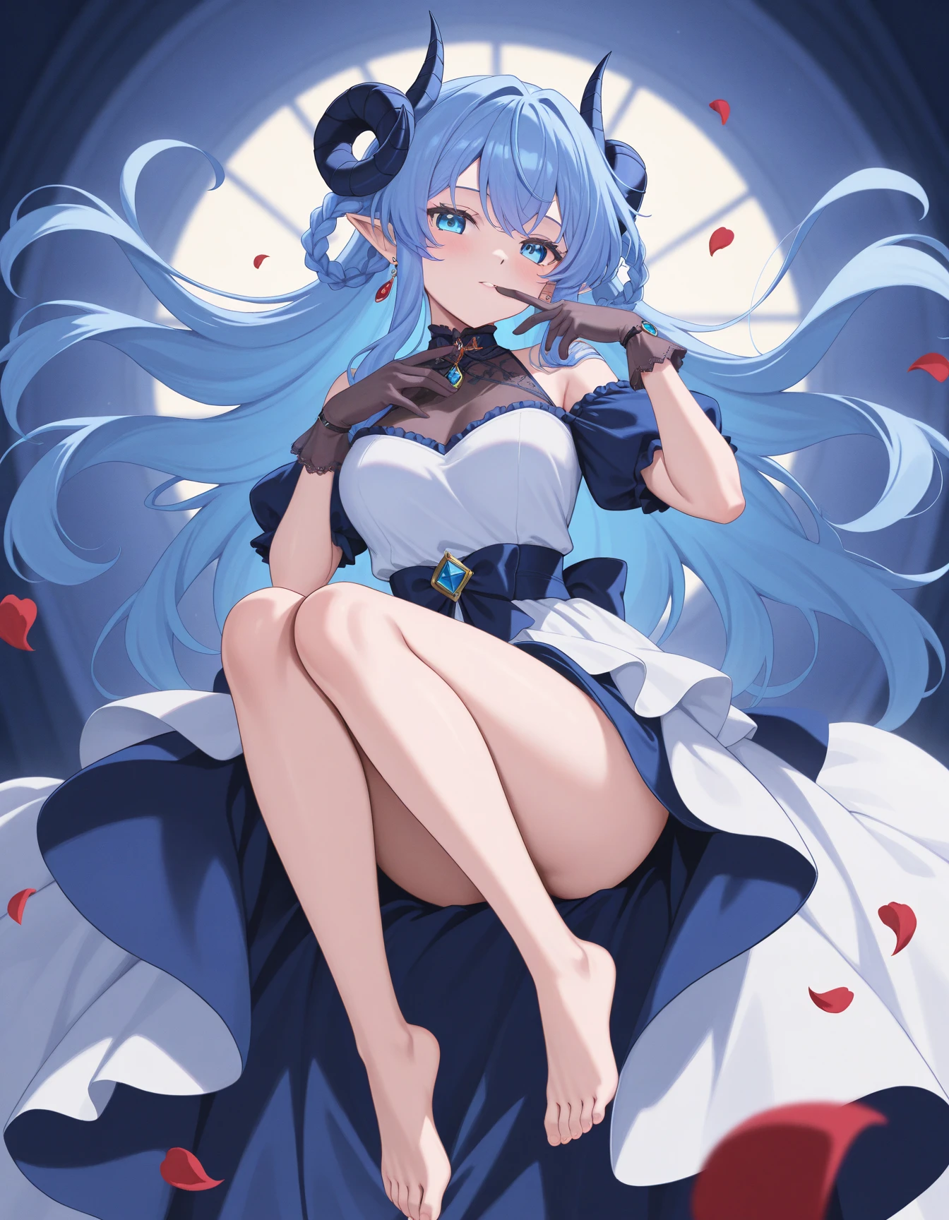 Food Moth、Blue Long Hair、About 25 years old、agitation、embarrassed from、cum on、lying on the stomach、bend、clenching the legs、Beyond Cancer、Turned、、Lying in a bed、Lying on your back、With your ass up、、posterior view、top-quality、ultra-detailliert、、1girl in、独奏、nikkeani、squinting、Short_hair、Open_Mouth、Big_breasts、brown_hair、hair adornments、、brown_Eyes、yellow_Eyes、beret、cowboy shot、(rabbitears、a playboy bunny:1.2)、big booty、looking at the viewers、 sexy pose、