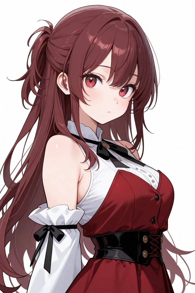 (beste-Qualit, tmasterpiece), 1girl, Scarlet from Mortal Kombat in a maid costume 4k