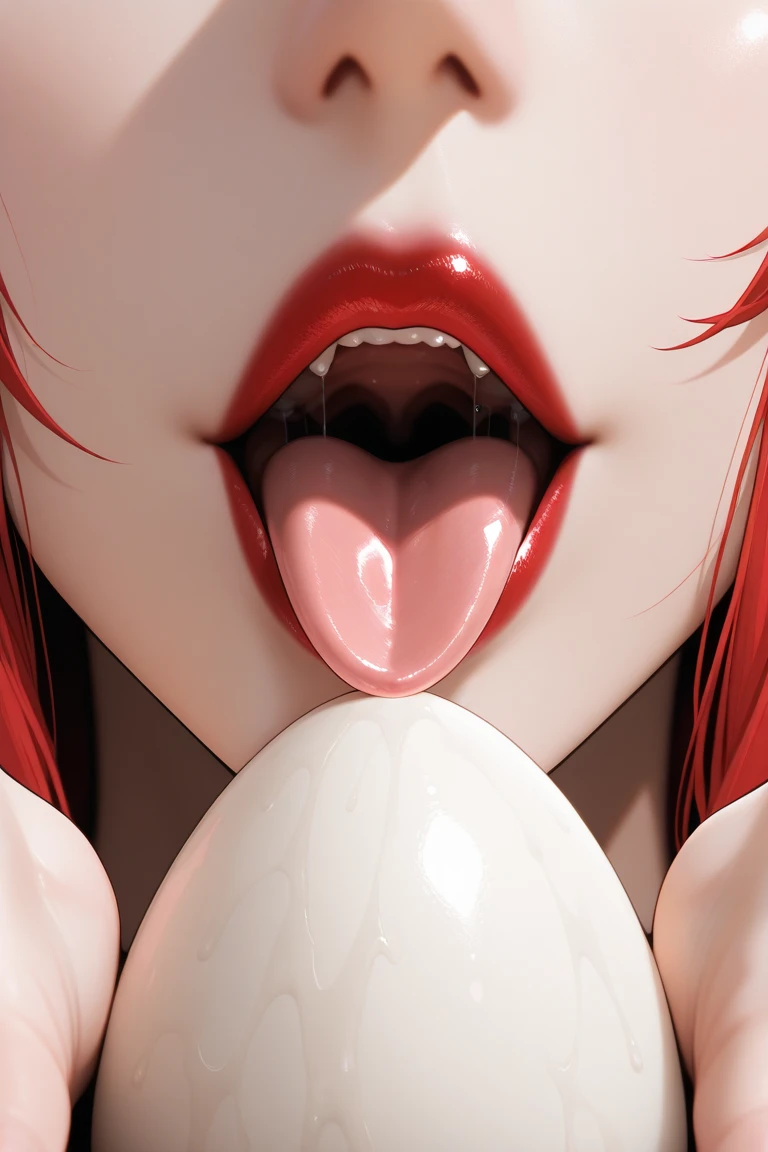 My little pony, long red hair, white body, red eyes, cinilingus