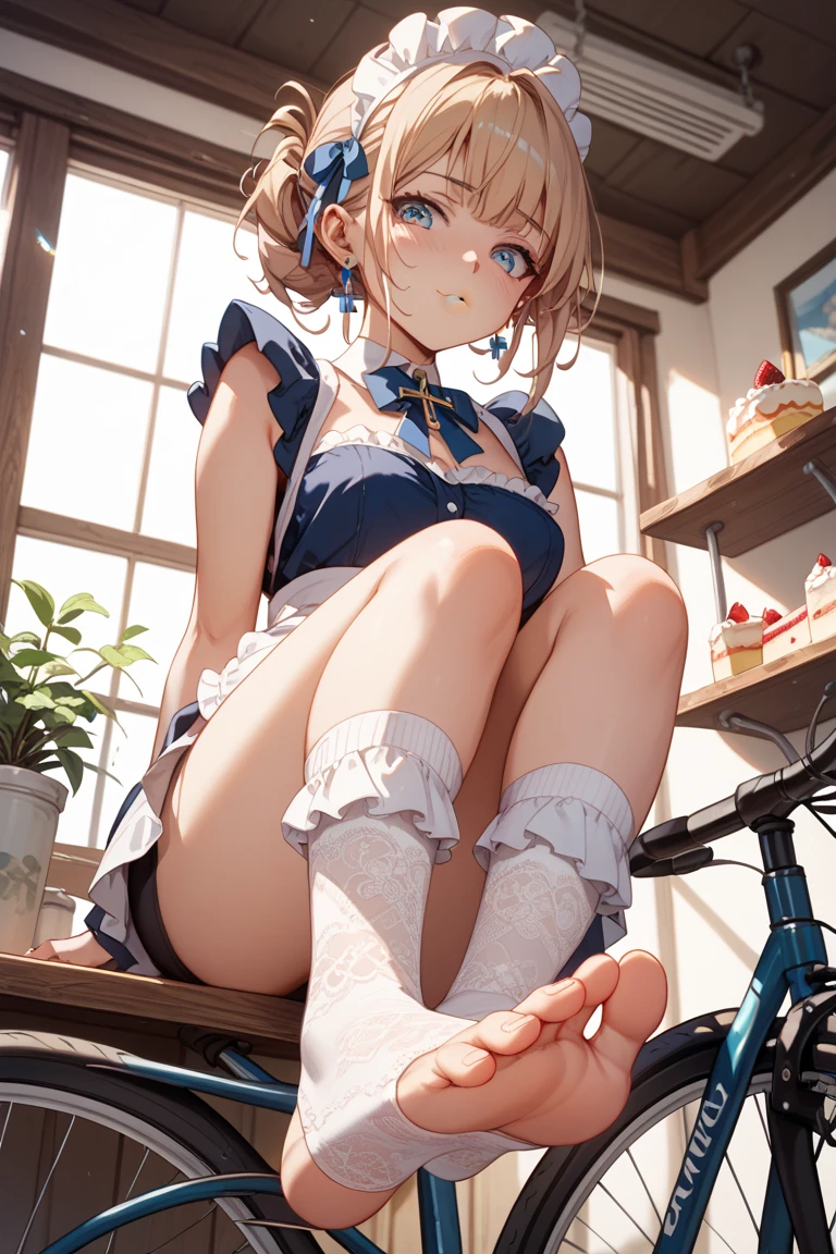 high quality, best quality, muste piece, disorganized, ((Yu Suzumura)), Squatting panchira, wearing lingerie, 1 girl, solo