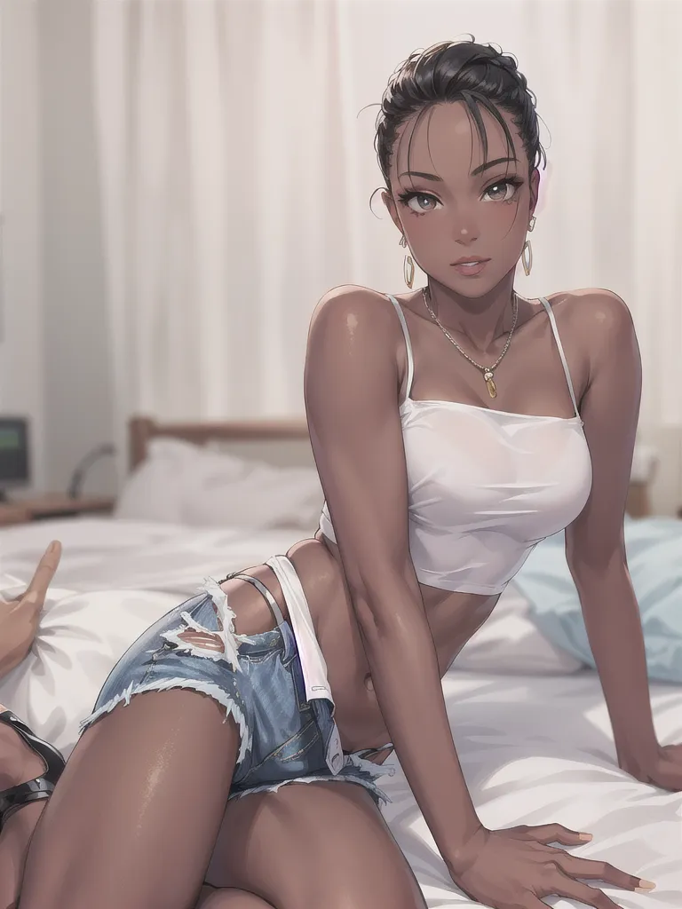 dark skin, lingerie, blush, erotic, motel