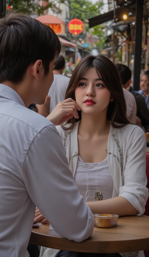 Woman hitting on the guy