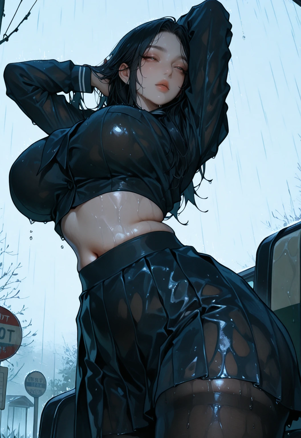 (testament \(guilty gear\),
top hat,
fingerless gloves,
bare shoulders, breasts squeezing out, pressing breasts, showing breasts), (nsfw rating_x, huge boobs,  huge breasts, gigantic boobs, gigantic breasts, giant boobs, giant breasts, big boobs, big breasts, sitting, exposed nipples, uncovered nipples, lactating, exposed breasts, exposed pussy, spread pussy, cum, cum all over body, covered in cum, ahegao, mouth wide open, tongue out, tongue, naked,). full body of scandinavian goddess, Breasts huge, single mole on breast, barefoot, Amber necklace, clear blue eyes, wavy red hair, Red lips, seducing gaze, volumetric lighting, realisitic, meadow background, thick-thighs, muscled body, jewerly, realisitic, cru, analog, Woman, photorealisitic, tsubaki miyajima, low angle camera