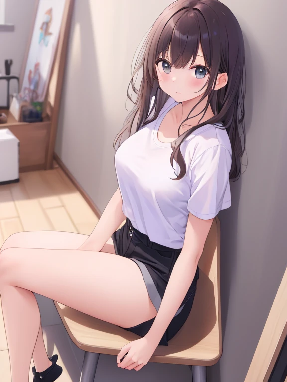 (Masterpiece, highest quality, high resolution, realistic photos, realistic looking skin:1.1),
(Woman shows her panties to us as she stands, sits, and crouches in the living room of her apartment: 1.8),
(She looks happy and smiling: 1.5),
(She is wearing a sleeveless turtleneck knit in all black: 1.8),
(She is wearing a white flared pleated miniskirt:1.8),
(She is wearing white loose socks:1.8),
(Her panties are white with a pattern: 1.5),
(She has long brown hair: 1.5),
(She is 20 years old: 1.5),
(She is a model, so she is quite beautiful:1.5),
(She has D-cup breasts: 1.5),
(She has beautiful legs: 1.5),
(The place is the living room of a luxury apartment: 1.5),
1 Japanese girl, solo, full bodied esbian, beautiful eyes, shining eyes, shining thighs, NSFW