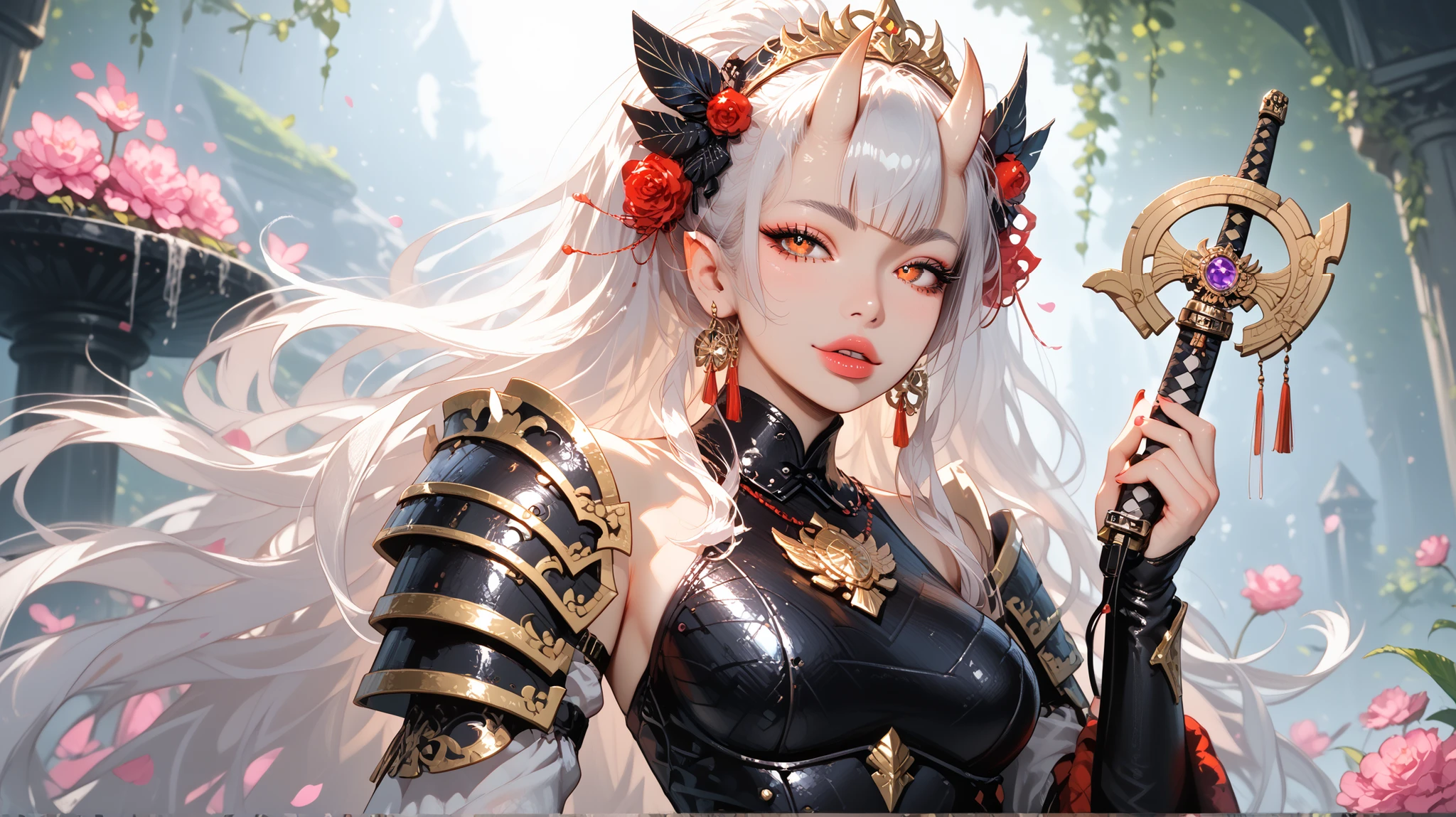 (8K high-definition, Painting style - western region, Role - Zero two, Items - jewelry, White veil, Noble, Graceful posture, A thousand flavors,succubi, Jewelled):1.3