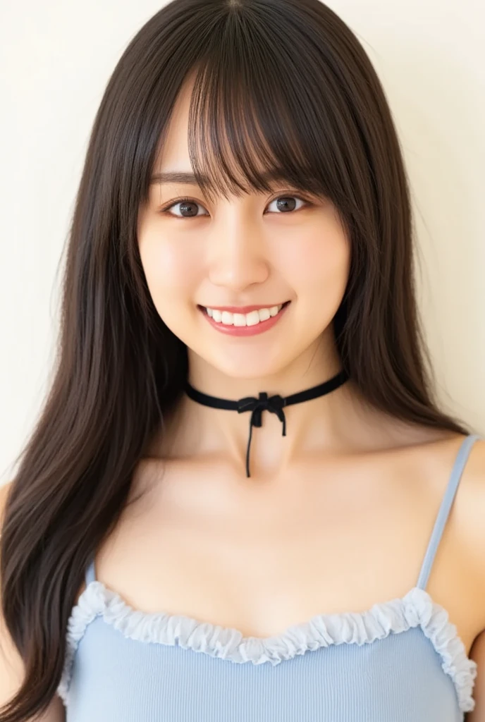 (masterpiece, Highest quality), ((One girl, (Cute high school girl) Long Hair), (Star-shaped pupils, +_+, Symbol-shaped pupil, Sparkling eyes), (Open your mouth)), (View your viewers, A light smile),bikini、Full Body Focus、On all fours、Leg spread、Small breasts、Flat chest
