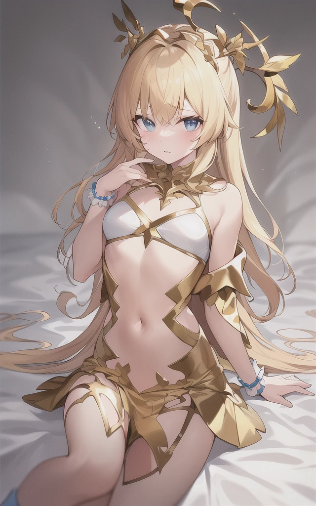 1girl, Angle from below:1.8, The girl bends forward to show off her breasts、legs apart, (Blade), (Tanned shiny black skin:1.6)、Glowing Eyes, ((Sexy evil grin)), (10 years old girl), blondes、Twin tails、forehead、Small breasts, hat, ((((arabian clothes, see-through)), (headband), (Areola Slip), small breasts, (jewelry)))、desert, ((sahara))、foot, ((foot))、(Put your hands behind your head)、arm pits, (Ass), (squat)、front, have a dagger、((footjob)), 