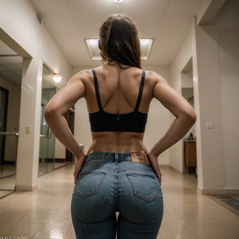 (masterpiece, best quality), 1girl, beautiful face, <lora:tip_toe:1> tiptoe, from behind, perfect girl,