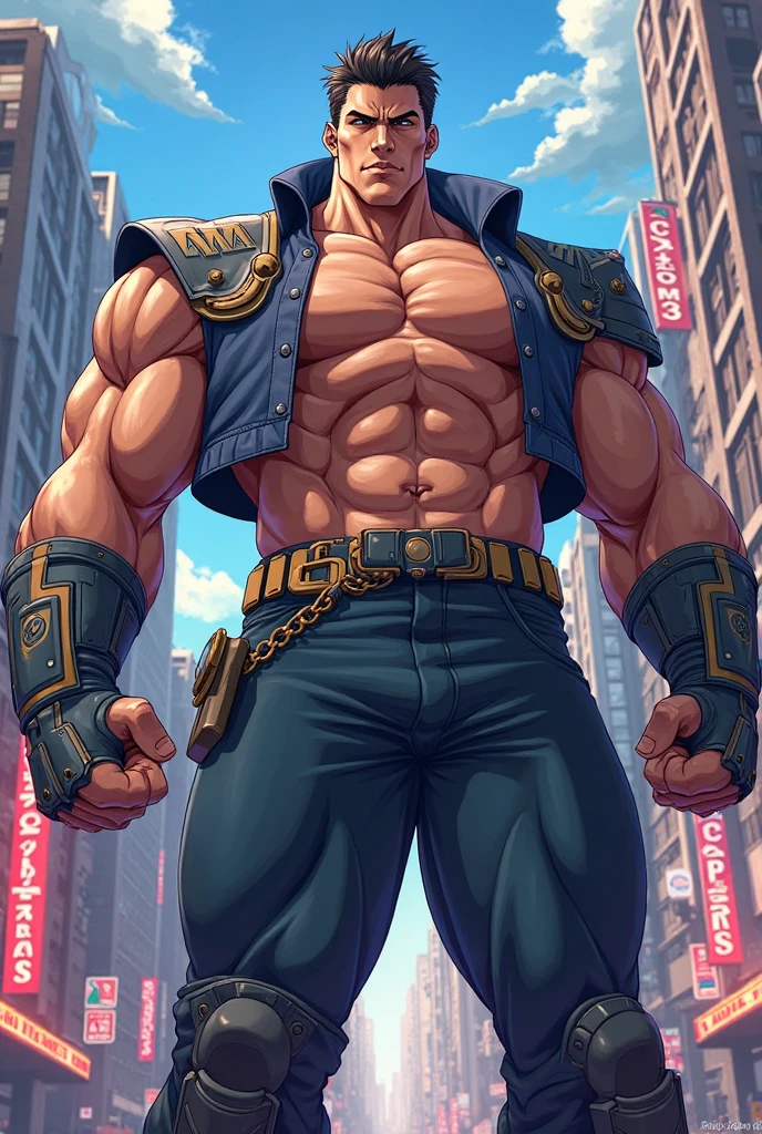 Asian，can，Best quality，masterpiece，Ultra-high resolution，Detailed background，Realistically，Implications，Filming，solo，1 boy，Muscle Man，有beard的，，Exposes the pectorals and abs，，Tattered pants，street，Muscle tissue，beard，Volumetric lighting，Depth of Field