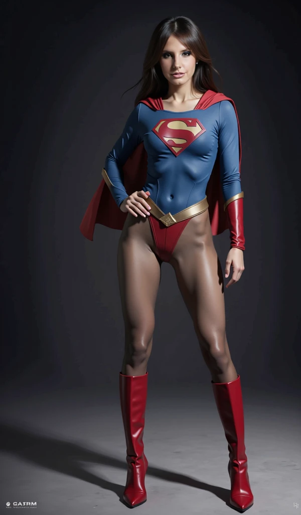 No background、(((Beautiful legs in black tights.)))、(((Legally express the beauty of your smile)))、((((Make the most of your original images)))、(((Supergirl Costume)))、(((Beautiful boyish short hairstyle)))、(((suffering)))、(((Please wear black tights....、Wear red boots)))、((Best image quality、8k))、((Highest quality、8k、masterpiece:1.3))、(((Preserve background )))、Sharp focus:1.2、Beautiful woman with perfect figure:1.4、Slim Abs:1.2、Wet body:1.5、Highly detailed face and skin texture、8k