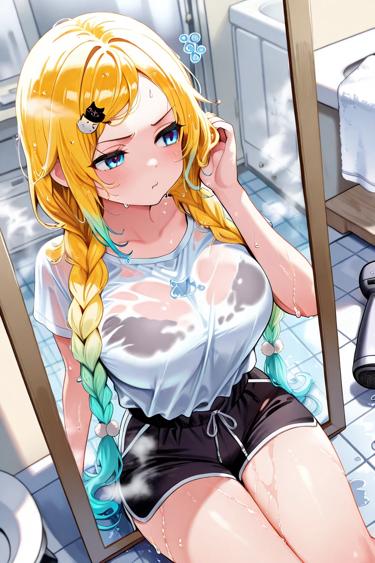 little/pokemon,Blonde,Long Hair,Braid,(One woman),Big Breasts,Happy, smile, (Showing nipples),(Show your vagina),Sex,Sexy,penis in the steals,ahegao,penis,steals, Big Breasts,(orgasm:1.6),fuck,holding waist,,Completely naked,doggystyle,side view
