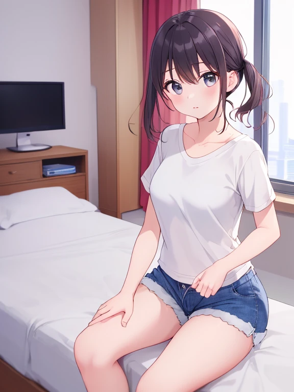 Highest quality, masterpiece, figure, wallpaper, Beautiful detailed woman, Highly detailed eyes and face, Beautiful attention to detail, Brown eyes,Beautiful Red Hair ,crisp finger, clear background, deep night,18-year-old,Large Breasts、Nipples、Half naked、Blowjob,Wet,Being Raped,rape、sexual behavior、long hair,Horse Girl,uniform,Cowgirl,???????、uniform、bed、Put your hand on the mirror